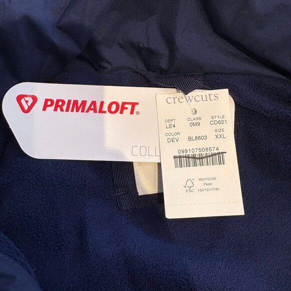 J. Crew Classic Puffer Jacket with PrimaLoft® Kids' Size XXL Navy Blue NWT! - Picture 4 of 7